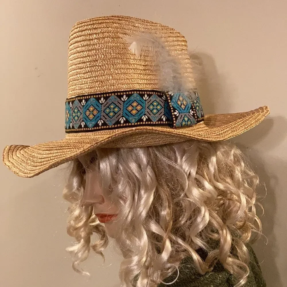 Vintage Ranger Resources Straw Western Hat